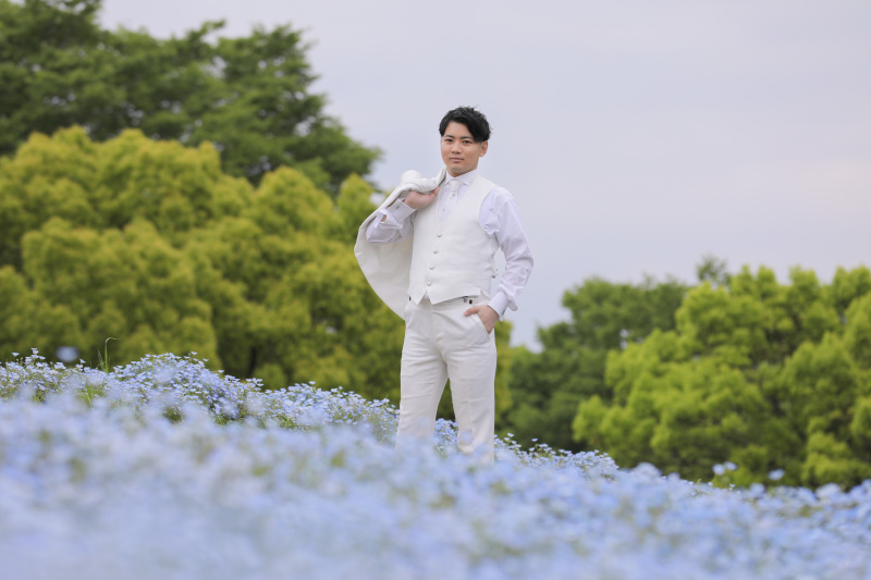 ご新郎様のソロショット。