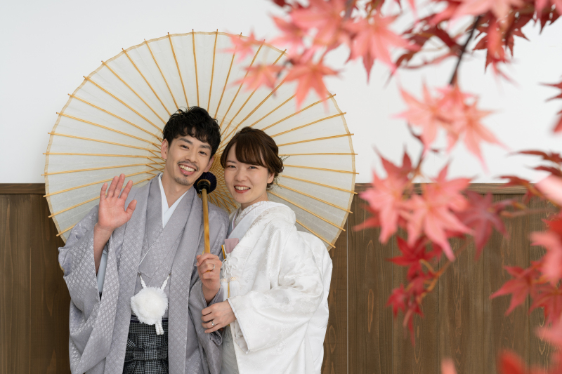 紅葉で季節感をプラスして