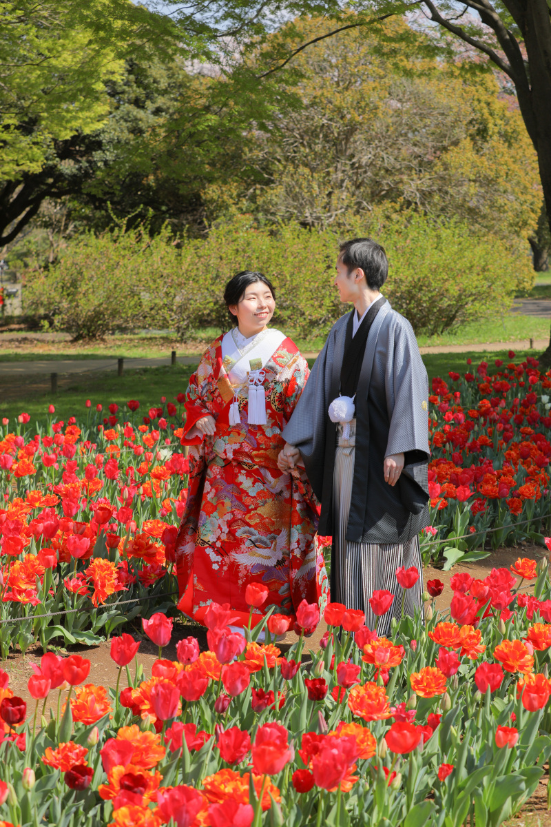 チューリップ畑でお散歩!