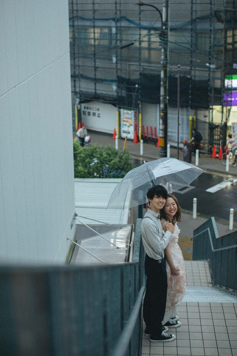 雨だから階段は気をつけて＾＾