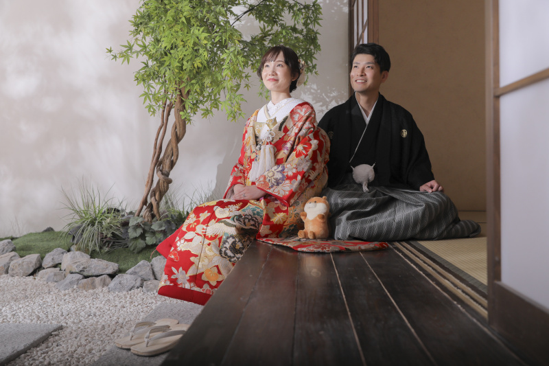 縁側でのんびりと。