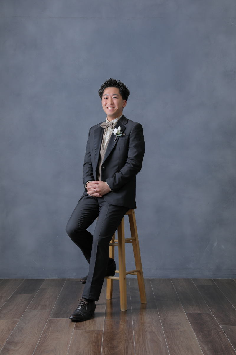 ご新郎様のソロショット。