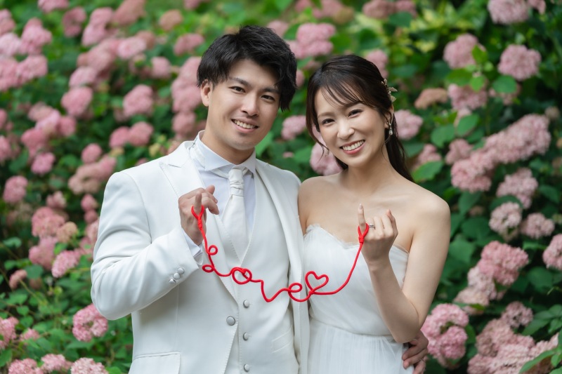 珍しい色の紫陽花