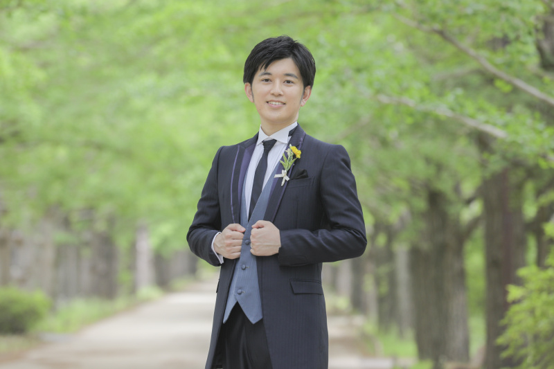 ご新郎様のソロショット。