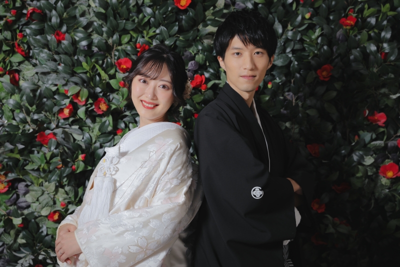 背中合わせショット◎