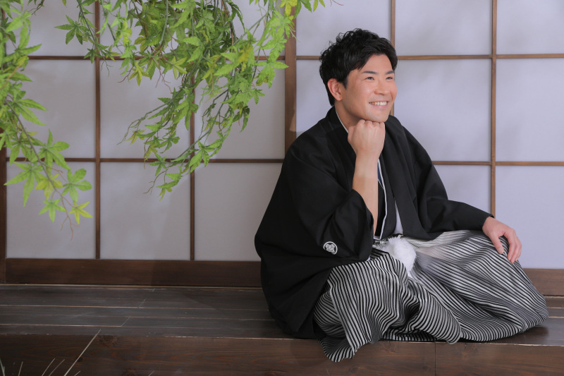 ご新郎様のソロショット。