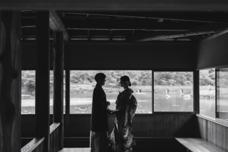 新緑の日本庭園