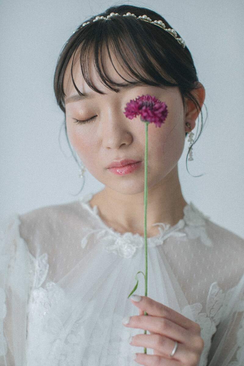 メイクも映える新婦さんショット