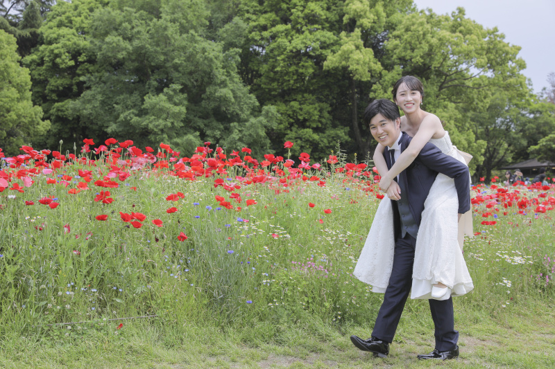 おんぶショット。