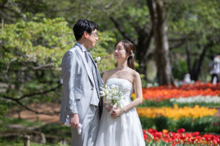 春ならではのお花に囲まれて
