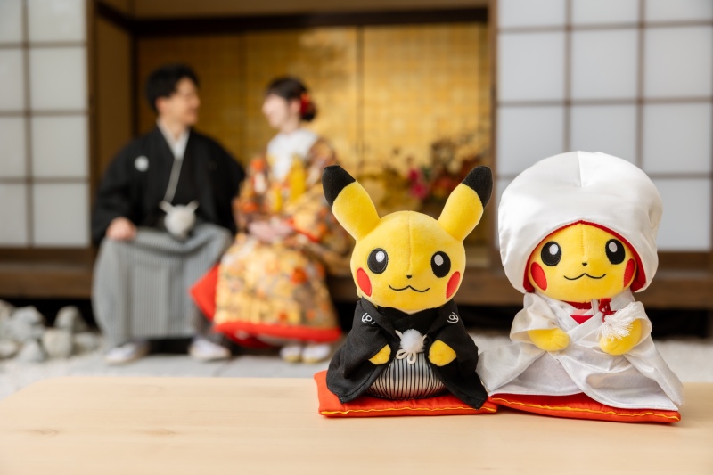 ピカチュウも一緒にお出迎え