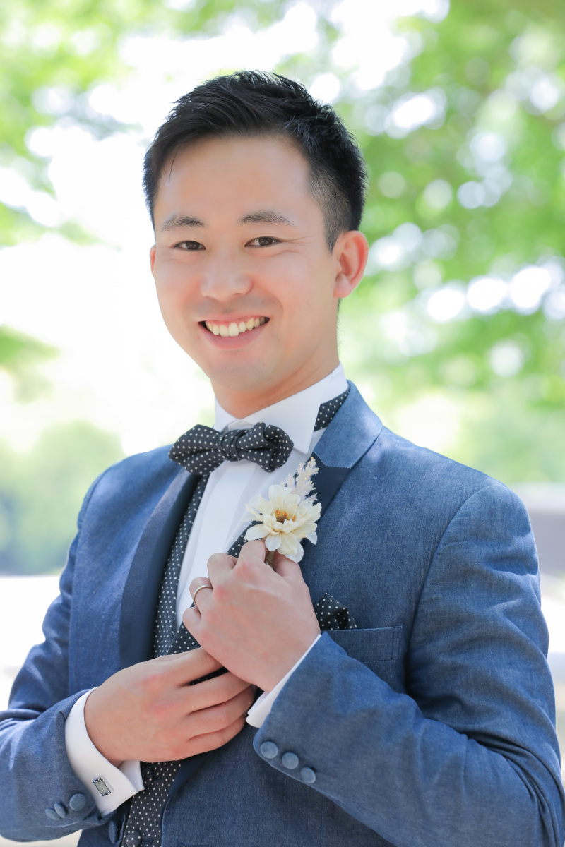 ご新郎様のソロショット。