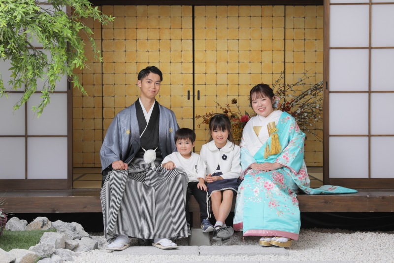 縁側でご家族様撮影！