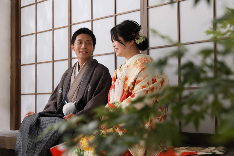 縁側で仲良く2ショット♪