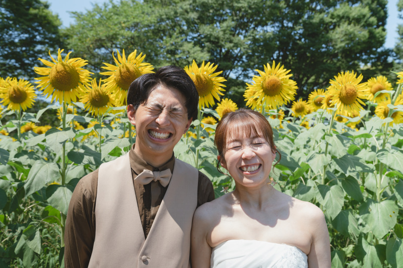 ひまわりと笑顔！