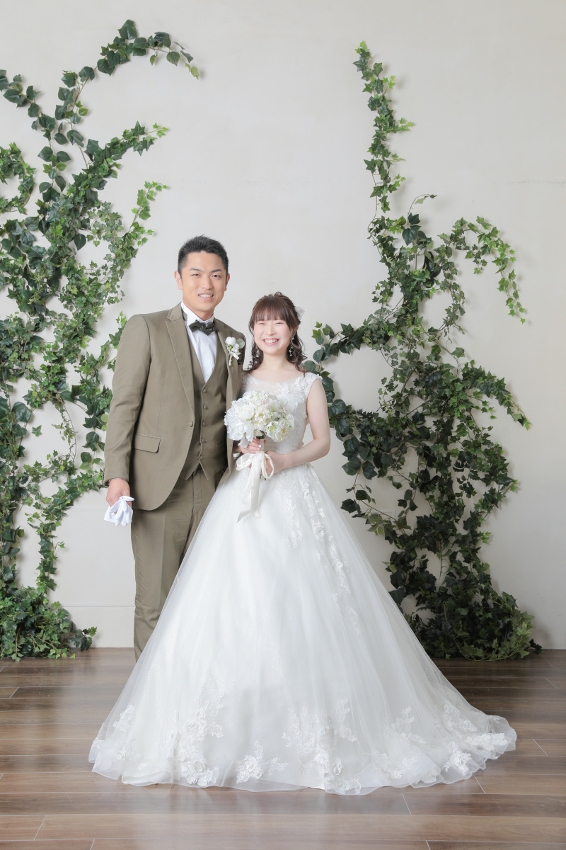 ドレスタキシード姿。