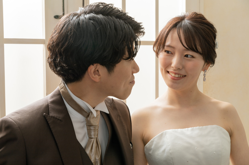 ご新婦様の可愛い表情