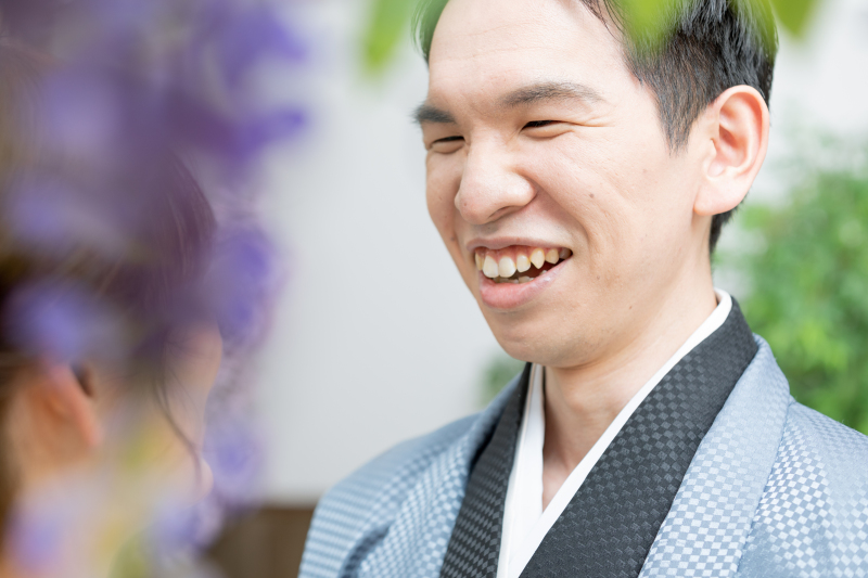 ご新郎様の笑顔