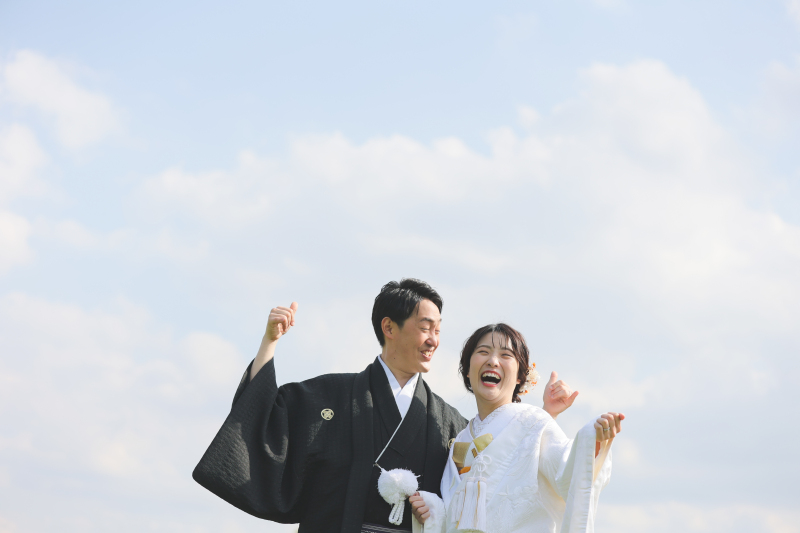 最後はお空バックに!