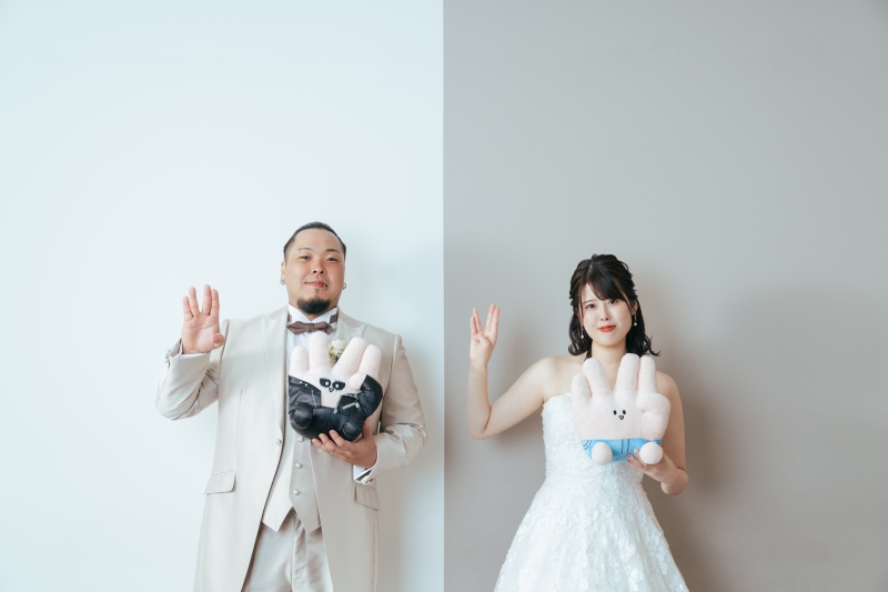 スタジオで和洋撮影