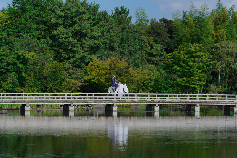 橋の上でジャンプ！！