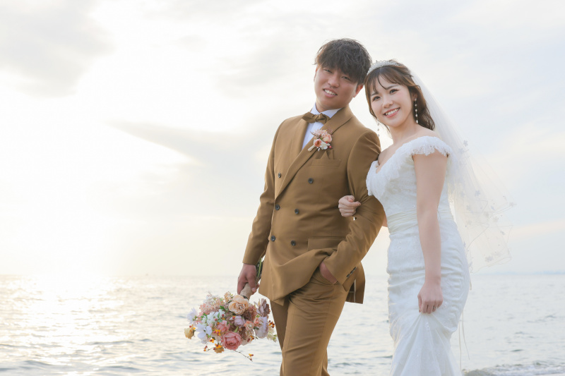 海がキラキラ。