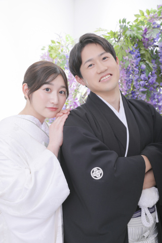 屋内庭園で記念の撮影！