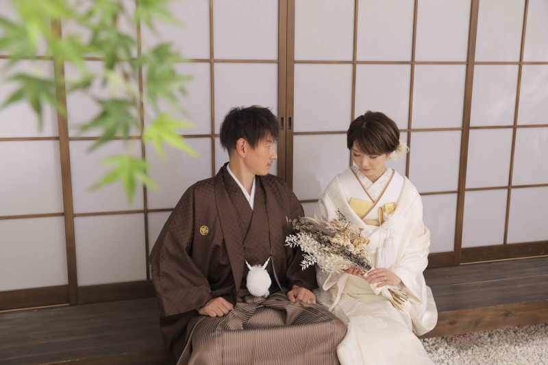 縁側で仲良く2ショット♪