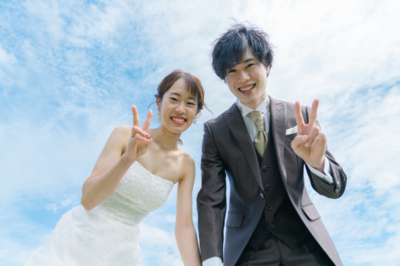 青空を生かして