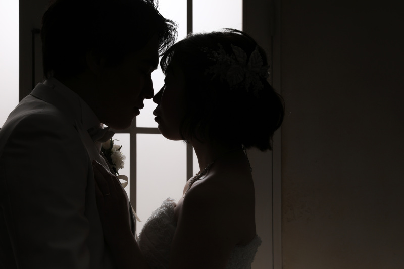 シルエット写真。