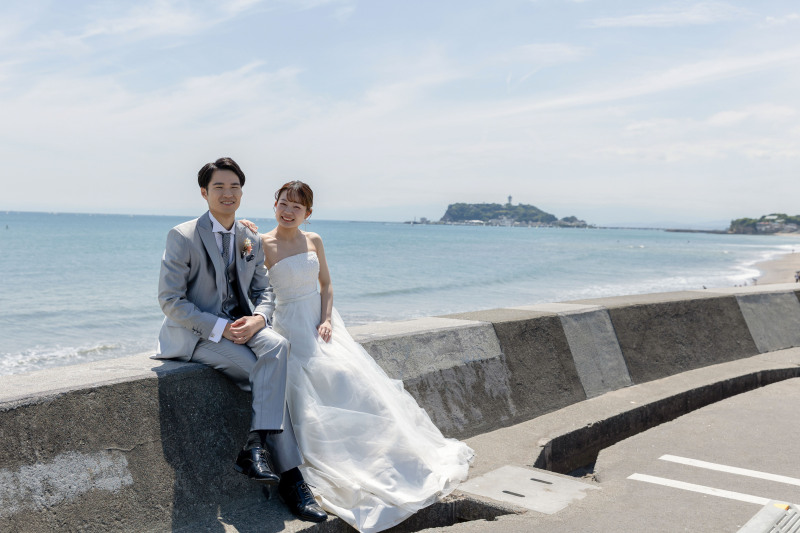 七里ヶ浜に到着!