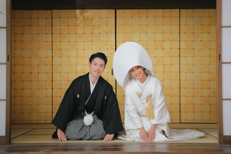 定番のお辞儀ポーズ