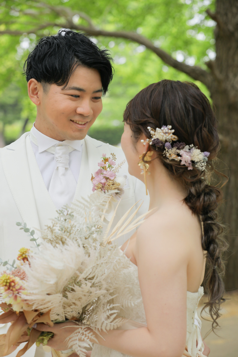 ご新郎様も笑顔。