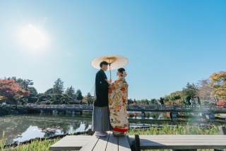 秋の和装ロケーション