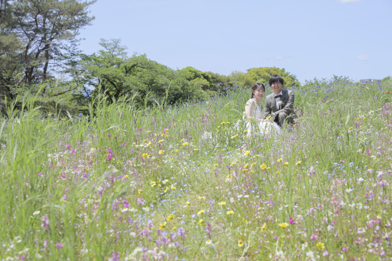 お花に埋もれて。
