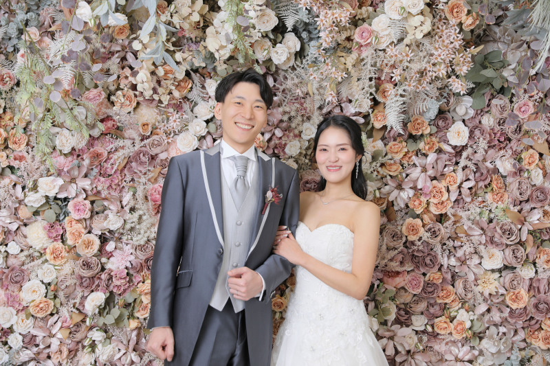 お花に囲まれて