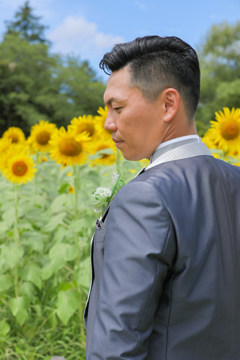 ご新郎様のソロショット。