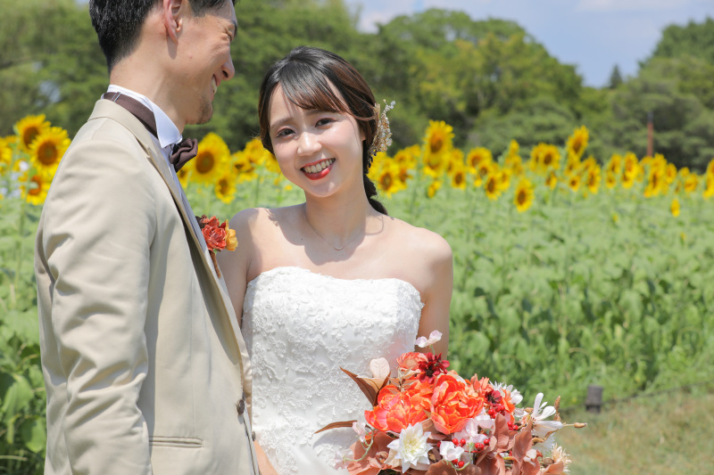 ご新婦様の笑顔。