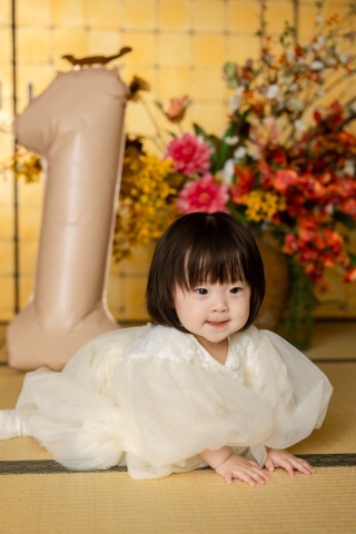 1歳のバースデー＆和装ファミリーフォト