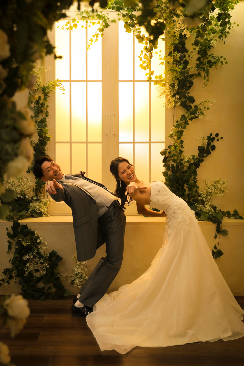 夕日に照らされて