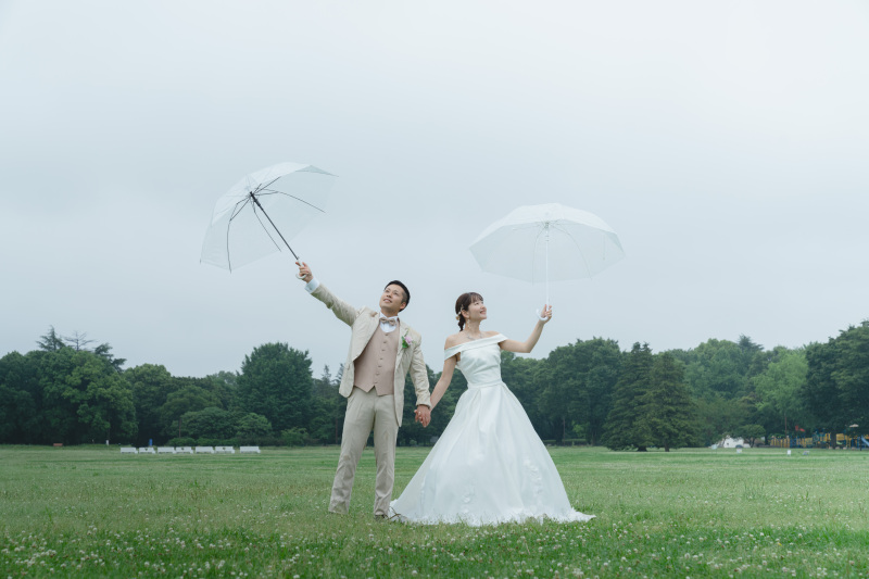 雨の日でも元気に撮影！