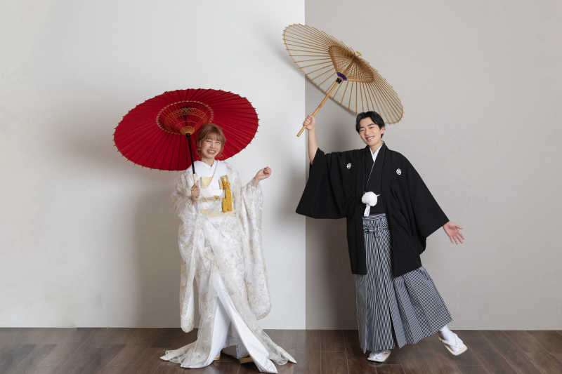 和傘で楽しく♫