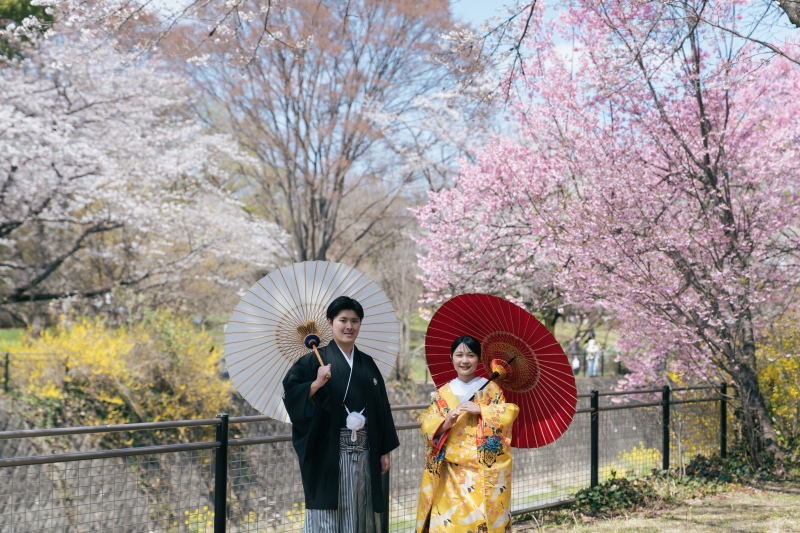 春らしい色合いで