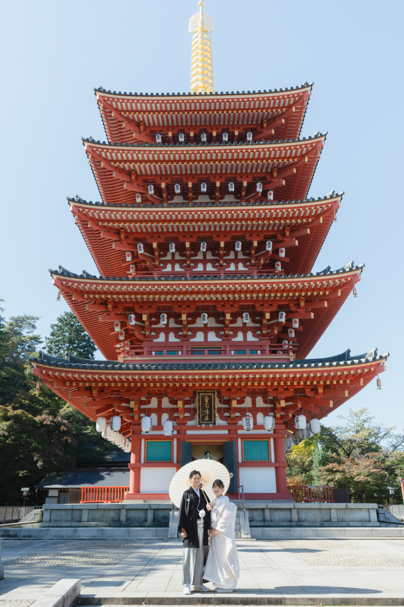 赤い五重塔