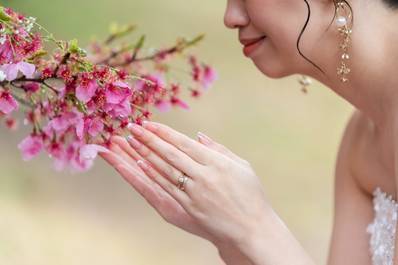 桜と指輪