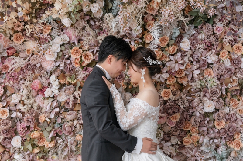 おでこをくっつけて