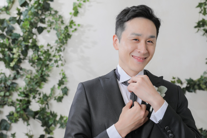 ご新郎様のソロショット。