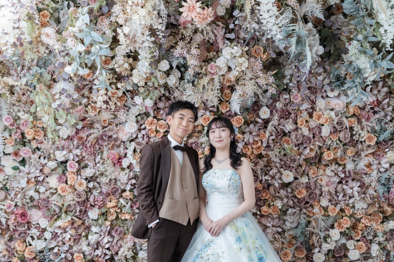 お花に囲まれて