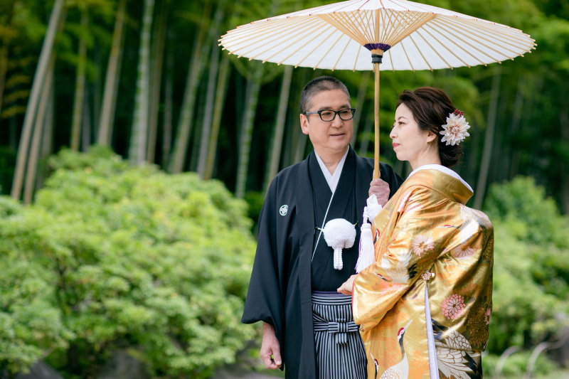 竹林をバックに♫