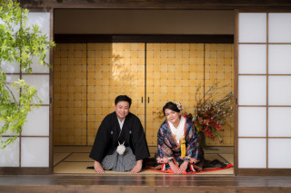 屋内庭園での撮影